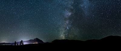 山在夜间的剪影照片
